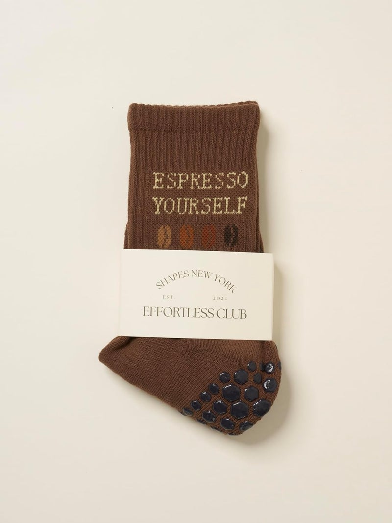 Shapes Studio Crew Half Calf Grip Socks, Cutest Fruits Pilates Socks, Ruffle socks, Non-Slip, Barre Yoga Fitness - Image 2